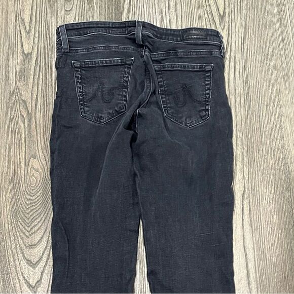 AG Adriano Goldschmied Jeans The Legging Super Skinny Distressed Black Size 27R - Picture 11 of 12